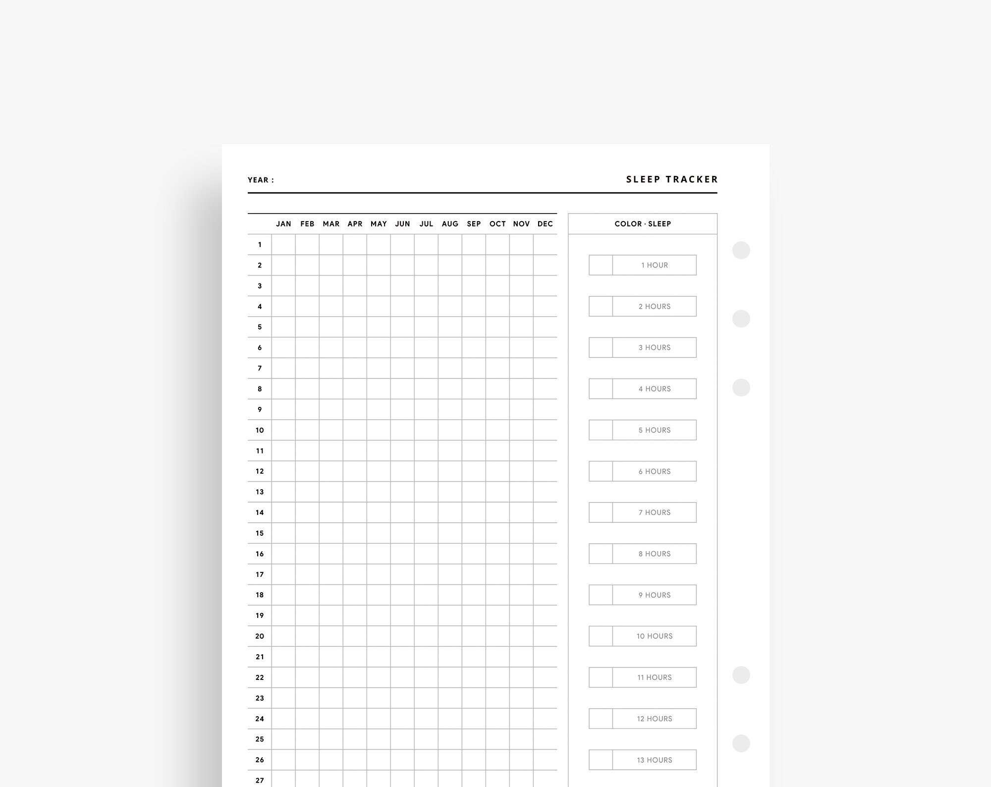 A5 Inserts : Sleep Tracker Printable, Sleep Pattern, Sleep Log, Fitness ...