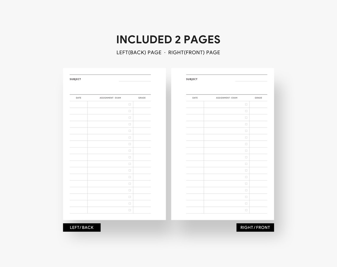 Online homework planner image