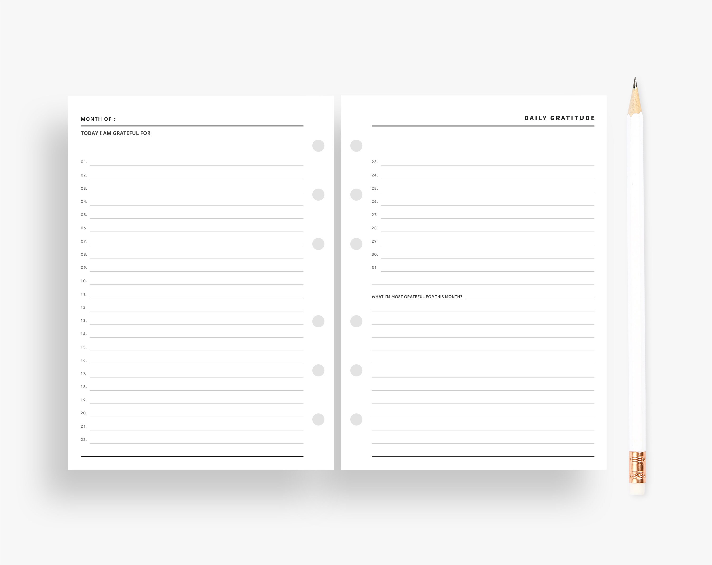 Daily Gratitude Planner Printable, Gratitude Journal Page Template, A6 ...
