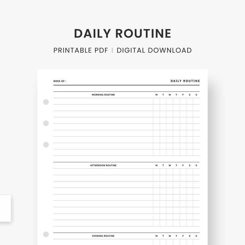 Routine Printable - Etsy