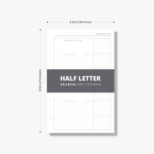 Yearly Calendar Printable, Quarterly Plan, Year at a Glance, Yearly ...