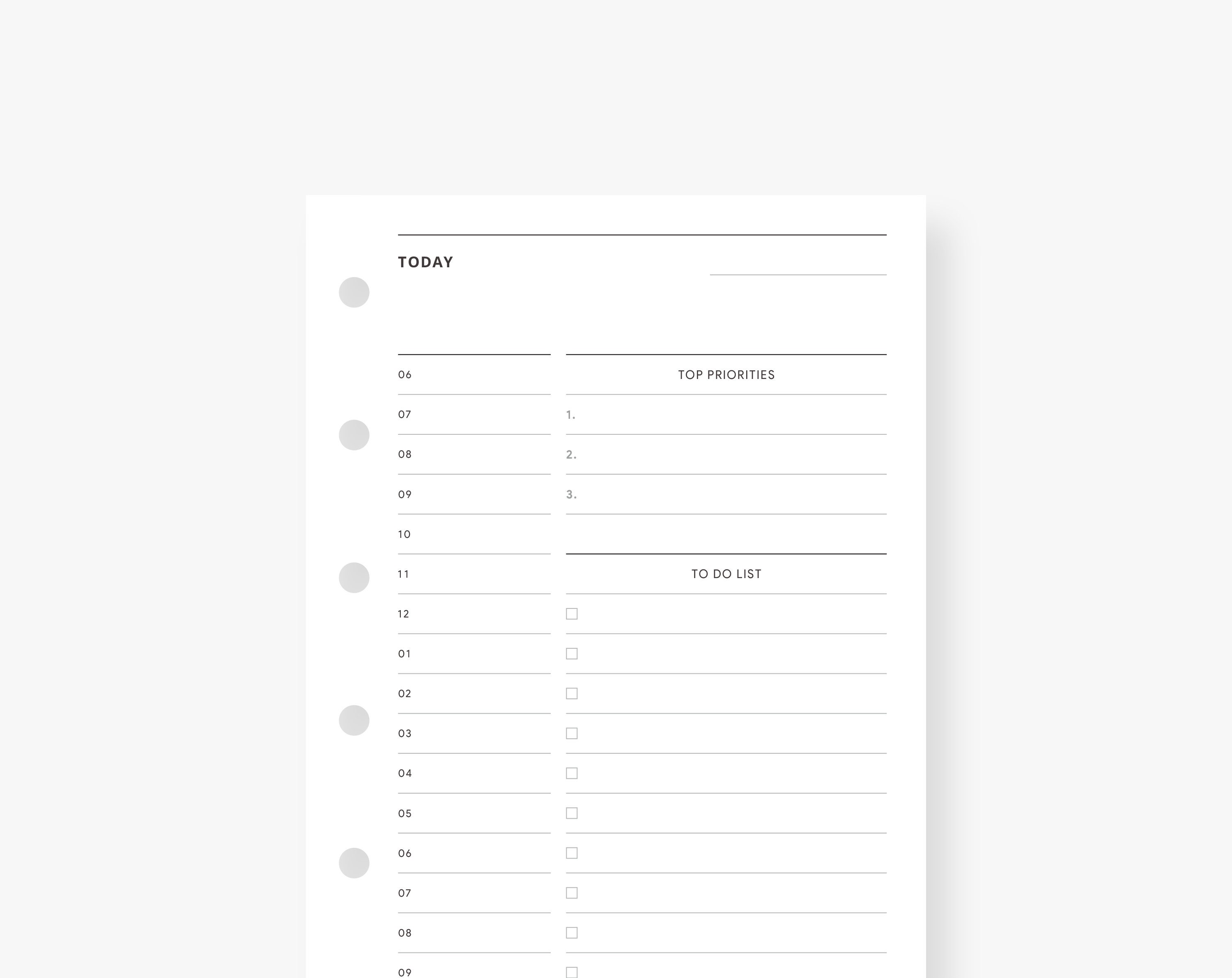Pocket Inserts Daily Planner Printable Daily Schedule Etsy
