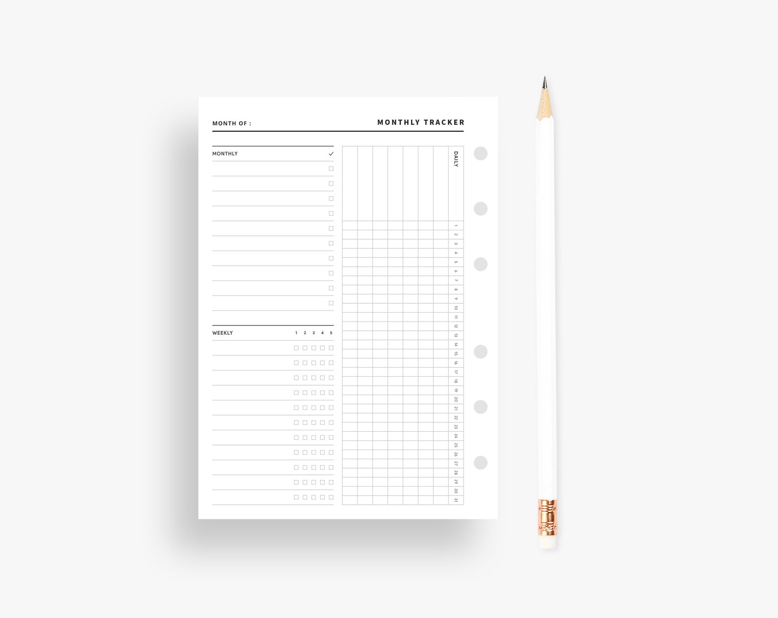 A6 Inserts : Monthly Tracker, Habit Tracker Printable, Daily Habit ...