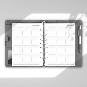 A5 Inserts : Monthly Overview, Printable Planner, Monthly Insert ...