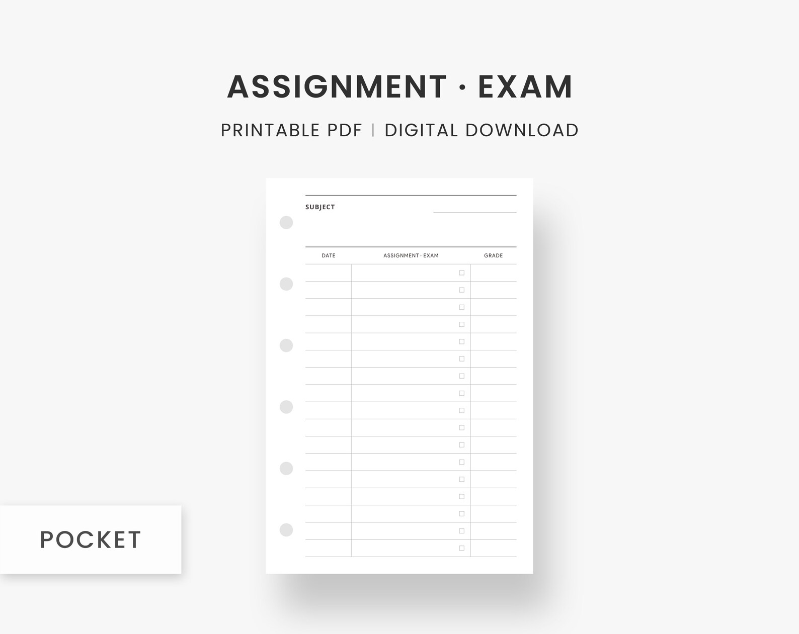 Homework planner printable picture
