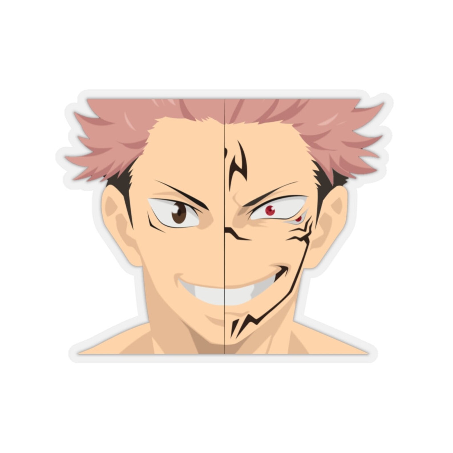 sukuna yuji itadori jujutsu kaisen cut stickers anime gift
