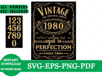 Download Vintage Birthday Svg Etsy PSD Mockup Templates
