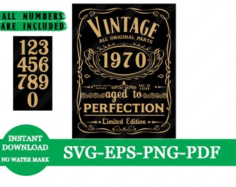Download Vintage Birthday Svg Etsy PSD Mockup Templates