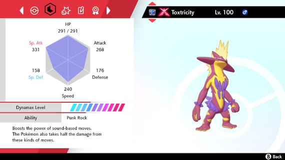 Pokemon Sword And Shield Shiny Competitive Toxtricity Etsy