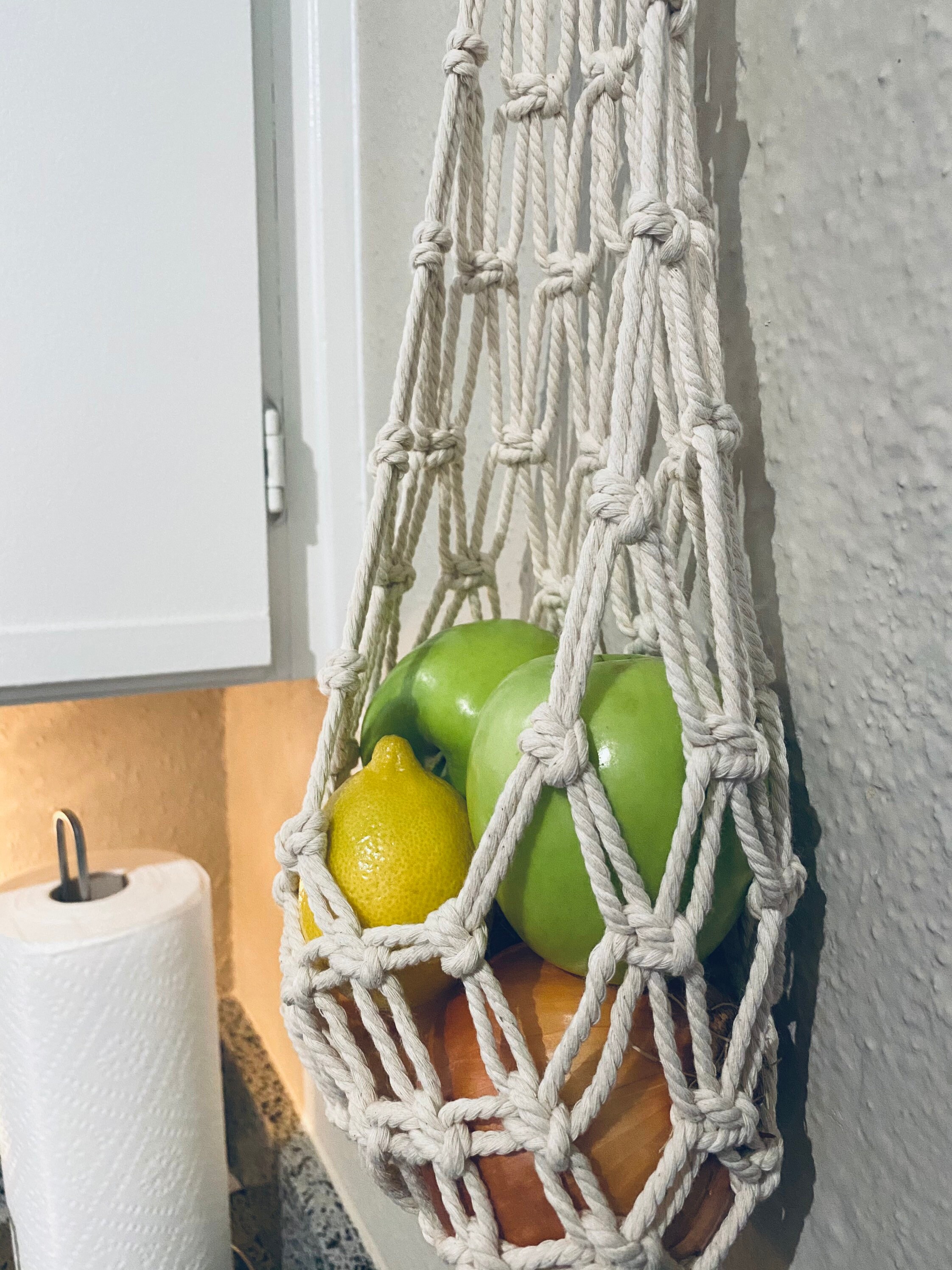 Macrame Hanging Fruit & Vegetable Basket Etsy