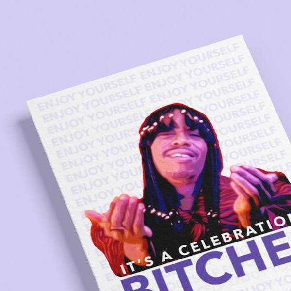Dave Chappelle Rick James It's A Celebration Card | Funny Greeting Card | Pop Culture Greeting Cards | Comedy Cards | Chappelle's Show Card