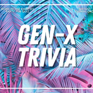 Gen-X 80s Party Trivia | Virtual | Eighties Trivia | Zoom Quiz Download | Lockdown Zoom | Screen Share Quizzes | Questions | PowerPoint