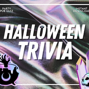 Halloween Party Trivia | Virtual | Family Trivia | Zoom Quiz Download | Lockdown Zoom | Screen Share Quizzes | Questions | PowerPoint