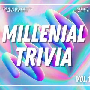 90&#39;S (Nineties) Pop Culture Trivia | Virtual Party | Family | Quiz Download | Lockdown Zoom | Screen Share Quizzes | Questions | PowerPoint