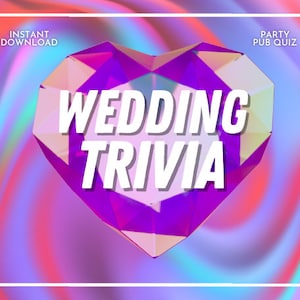 Wedding/Bridal Pop Culture Trivia | Virtual Party | Family | Quiz Download | Lockdown Zoom | Screen Share Quizzes | Questions | PowerPoint