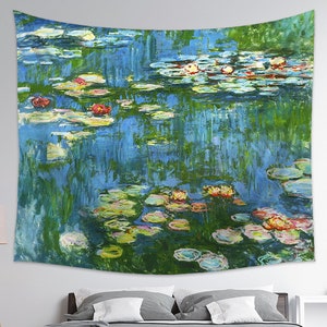 Claude Monet Tapestry, Regattas at Argenteuil By Claude Monet, Monet Fabric Style B