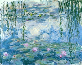 Paint By Number Kit | Water Lilies By Claude Monet | Paint by number kit adult | Paint by numbers | Diy paint by number