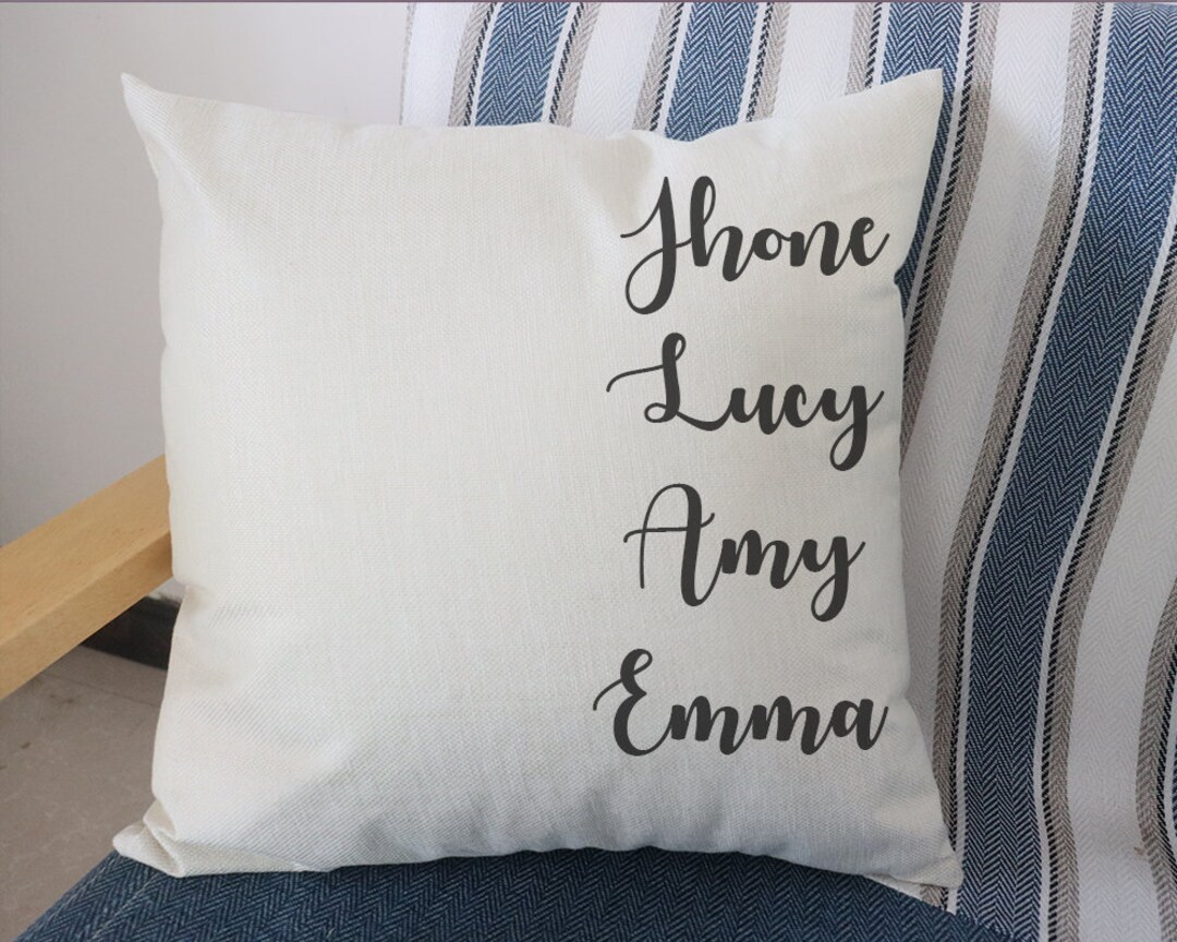 Personalized Family Name Pillow, Personalized Text Pillow, Housewarming