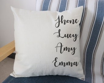 Personalized Family Name Pillow, Personalized Text Pillow, Housewarming Gift
