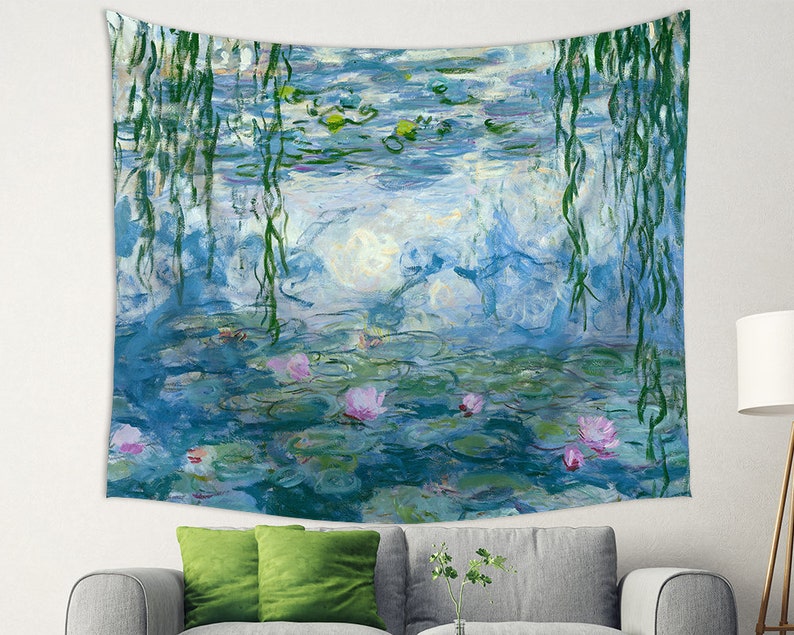 Claude Monet Tapestry, Regattas at Argenteuil By Claude Monet, Monet Fabric Style A