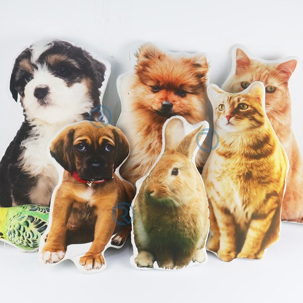 Custom Pet Photo Pillow, Custom 3d Photo Pillow, Custom Dog Pillow, Cat Pillow, Pet Lover Gift