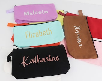 Custom Makeup Bag, Personalized Name Makeup Bag, Bridesmaid Makeup Bag, Bridesmaid Gift, Gift For Her