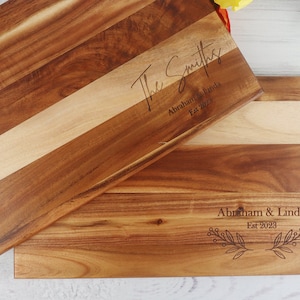 Personalized Engraved Cutting Board, Custom Cutting Board, Wedding Gifts, Custom Name Cutting Board, Housewarming Gifts, Anniversary Gifts