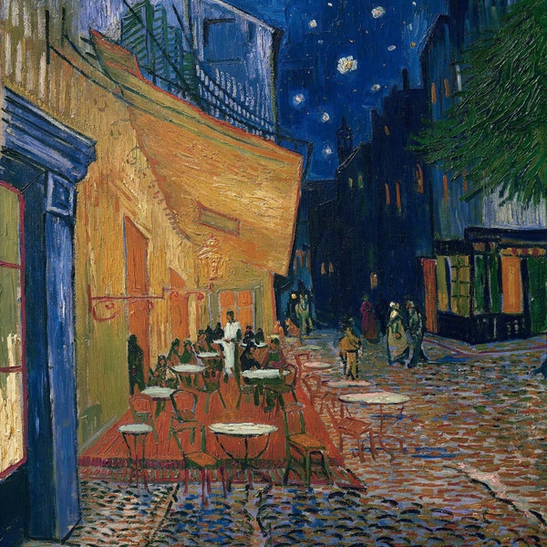 Paint By Number Kit | Cafe Terrace in Arles at Night By Vincent Van Gogh | Paint by number kit adult | Diy paint by number