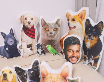 Personalized Dog Pillow | Custom Pet Photo Cushion | Cat Pillow | Pet Face Pillow Gift | Pet Memorial Pillow