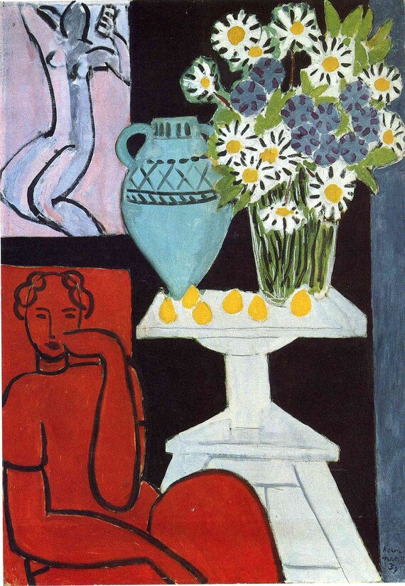 Henri Matisse PAINT by NUMBERS Kit for Adults White Vase Flowers