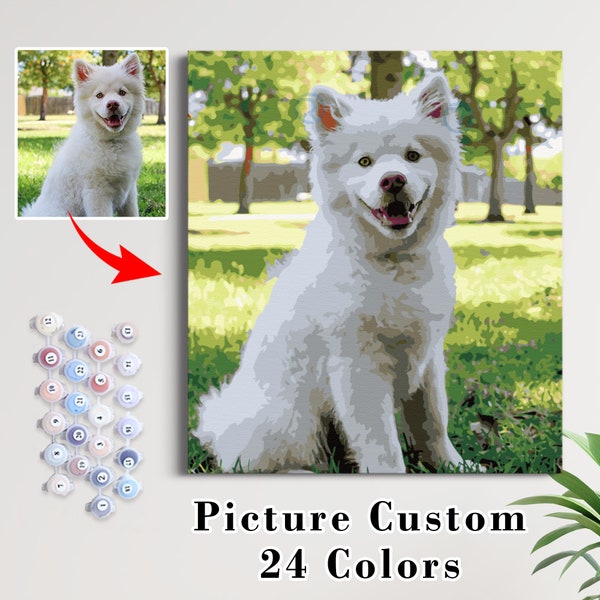 Custom Paint by Numbers Dog Etsy