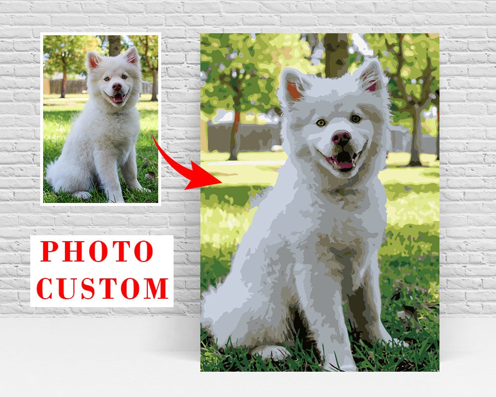 Custom Paint By Number Kit  Paint Your Photo – Pets By Numbers