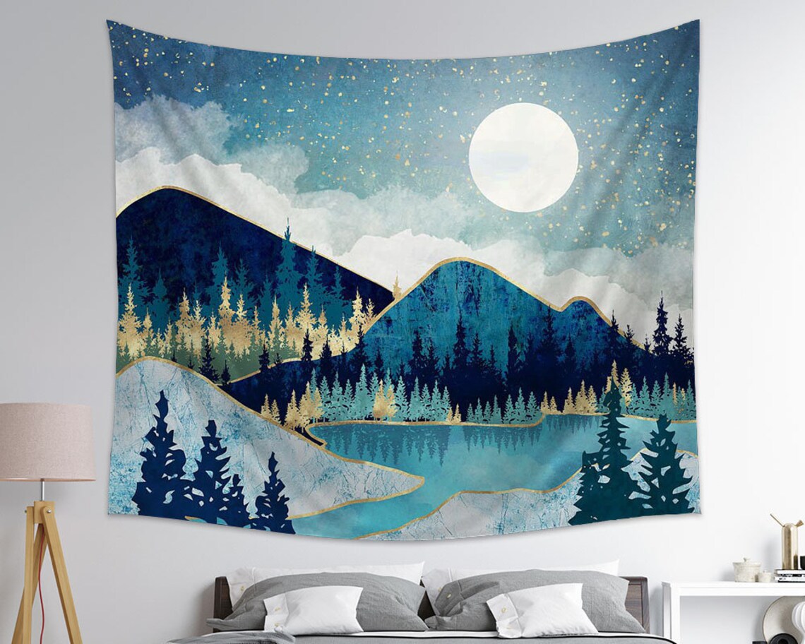 Mountain Tapestry Mountain Wall Hanging Mountain Wall Art - Etsy