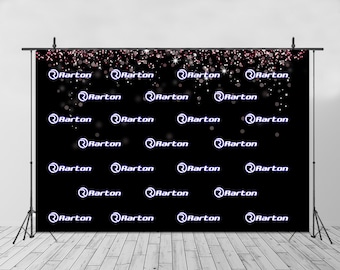 Custom Logo Backdrop, Custom Photo Bakcdrop, Step and Repeat Backdrop, Birthday Backdrop, Bridal Shower Backdrop, Wedding Backdrop