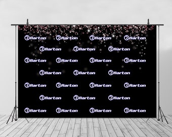 Personalized Step & Repeat Backdrop – Custom Logo/Photo Banner For Birthday, Wedding, Promotion – Polyester, Lightweight & Washable