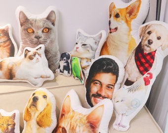 Personalized Pet Pillow with Photo | Custom Dog Cat Face Cushion | Pet Memorial Gift | Funny Pet Throw Pillow | Gift for Pet Owners