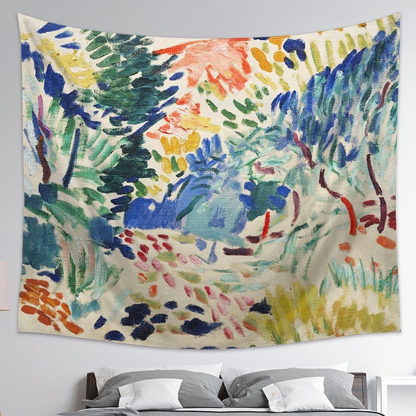 Henri Matisse Tapestry, Landscape at Collioure By Henri Matisse, Matisse Fabric, Matisse Backdrop