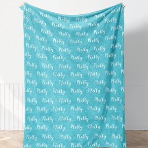 Personalized Name Blanket, Blanket With Name, Kid Name Blanket, Gift For Kids, Gift For Him, Gift For Her