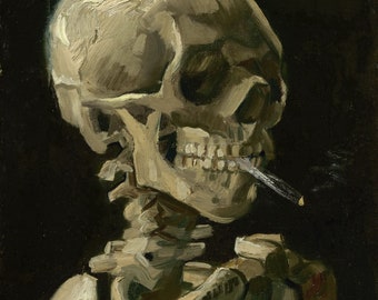 Paint By Number Kit | Skull With Burning Cigarette By Vincent Van Gogh | Paint by number kit adult | Paint by numbers | Diy paint by number