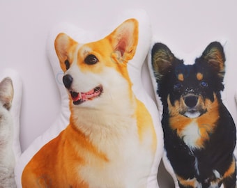 Custom Stuffed Animal, Personalized Animal Picture Pillow, Dog Cat 3D Shaped Cushion, Pet Memorial Pillow, Photo Cushion Gift for Pet Lovers