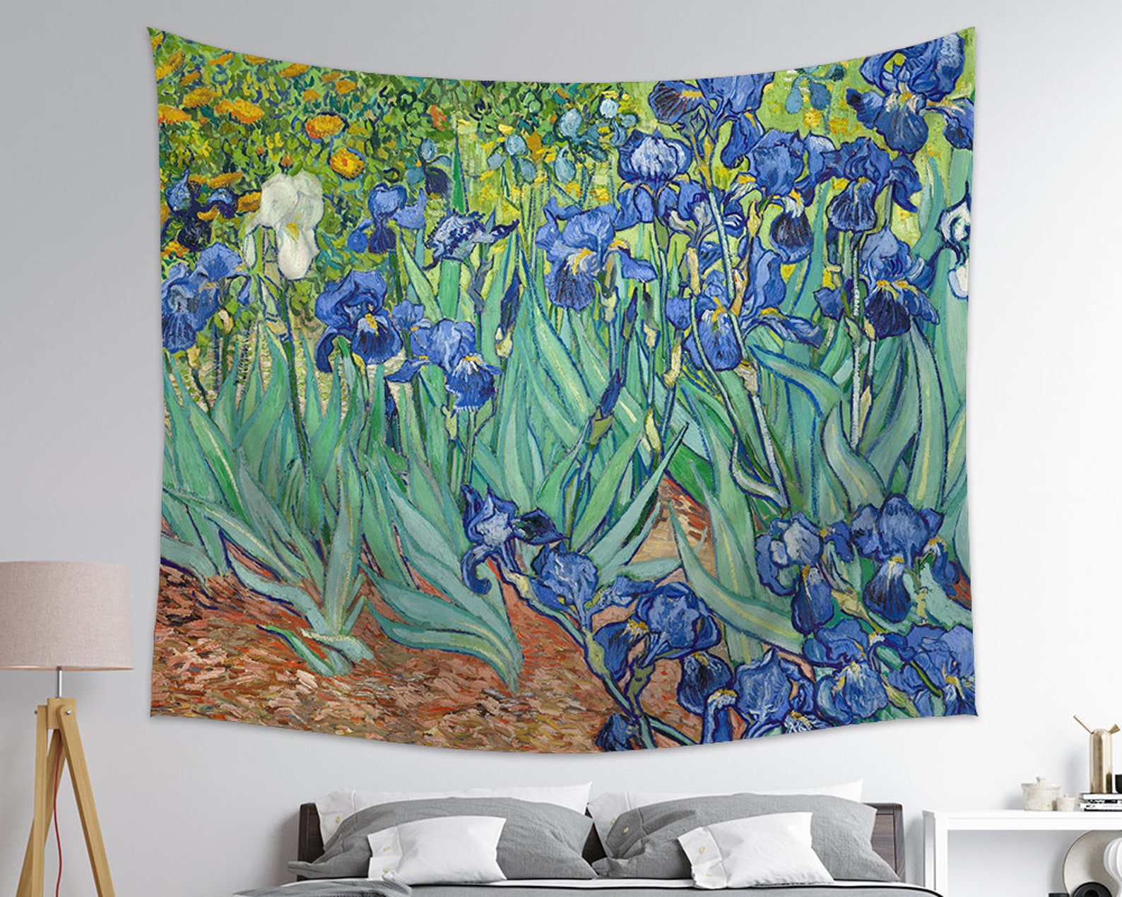 Van Gogh Tapestry Irises by Van Gogh Van Gogh Fabric Van Etsy