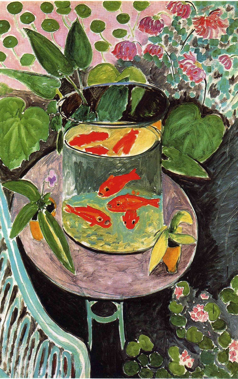 Paint By Number Kit Goldfish By Henri Matisse Paint by number kit adult Paint by numbers Diy paint by number image 1