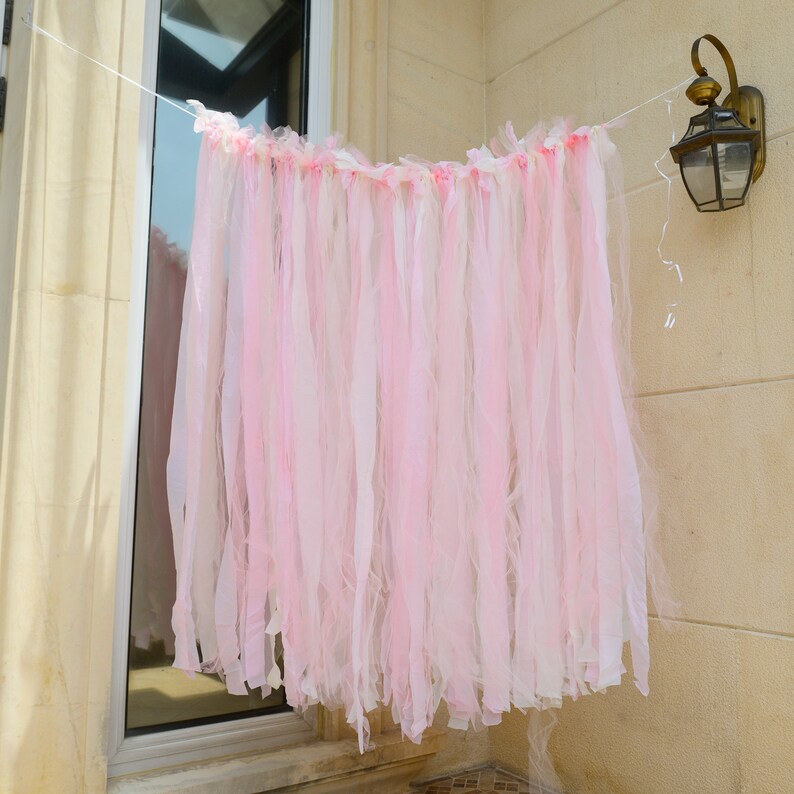 Bubble Pink Streamer Backdrop tulle Table Skirt DIY Kit Etsy