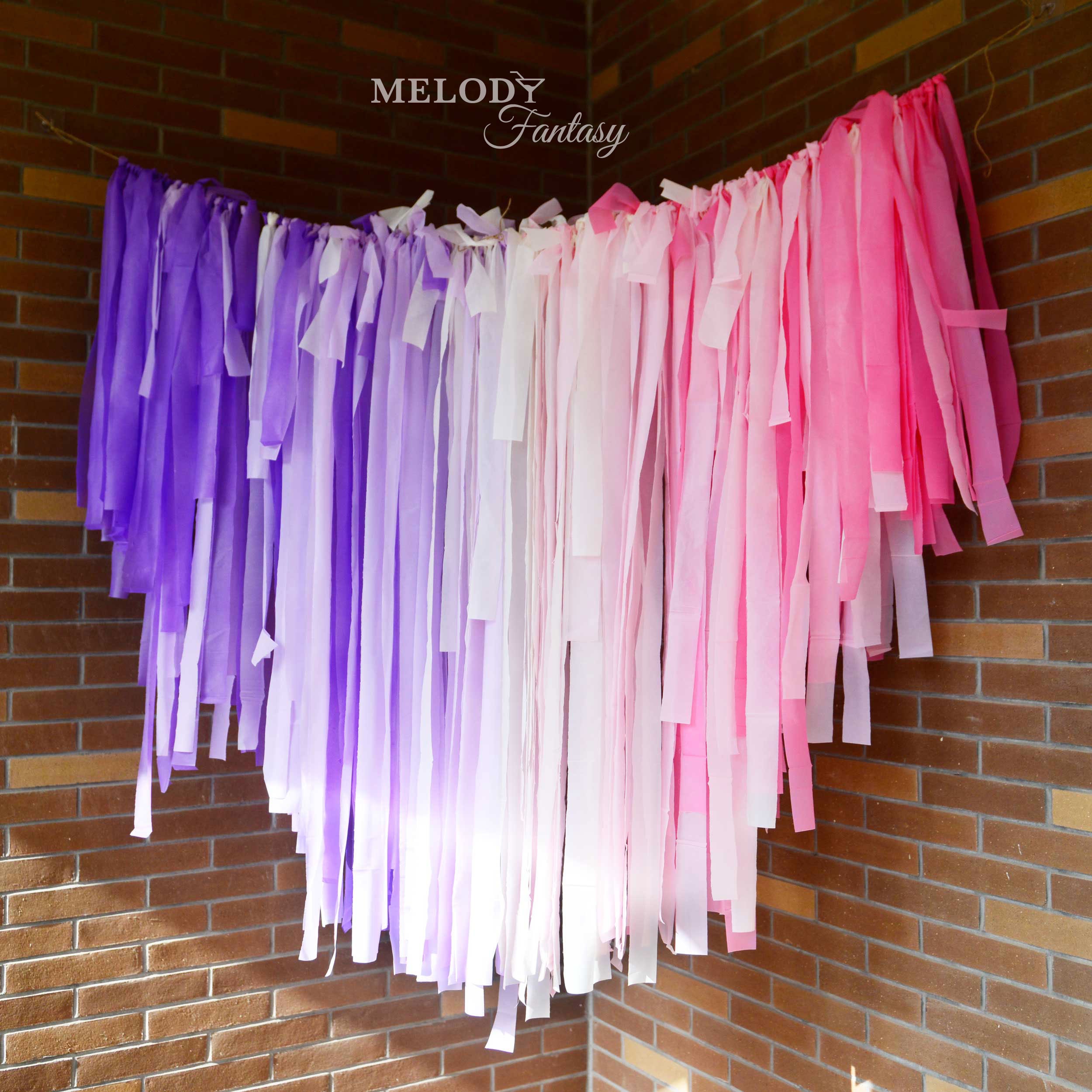 Pink & Purple Streamer Backdrop Plastic Cloth Fringe Etsy Canada