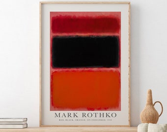 Mark Rothko Vintage Exhibition Poster, Mark Rothko Print, Modern Art, Mark Rothko Poster Printable High Quality