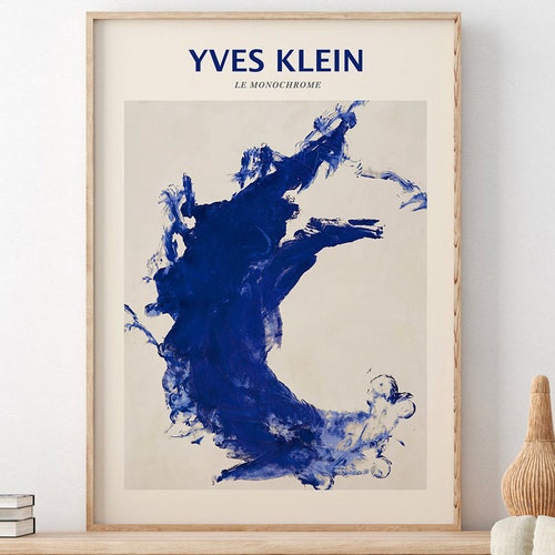 Yves Klein Monochrome Blue Poster Pontone Colour Exhibition Etsy
