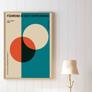 Bauhaus Exhibition Poster, Bauhaus Art Print, Gallery exhibition poster, Museum Poster, Retro Home decor, Minimalist Wall Art, Vintage print