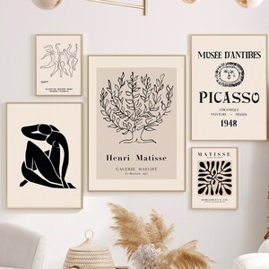 Aesthetic Gallery Wall Art Set of 5 Prints, Beige Neutral Decor Printable Wall Art , Bundle Abstract Wall Art Collage, Aesthetic Wall Prints