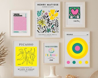 Gallery Wall Neutral Set of 6 Prints, Abstract Modern Art, Boho Bundle Gallery Wall Large Scale Art, Living Room Home Decor Printable Art