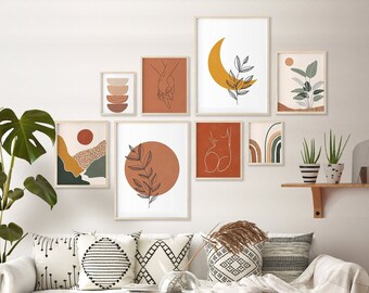 Downloadable Gallery Wall Set,Wall Collage Kit,Art Print Bundle,Boho Wall Prints,One Line Art,Abstract Landscape Print,Botanical Wall Art Downloadable Gallery Wall Set,Wall Collage Kit,Art Print Bundle,Boho Wall Prints,One Line Art,Abstract Landscape Print,Botanical Wall Art
